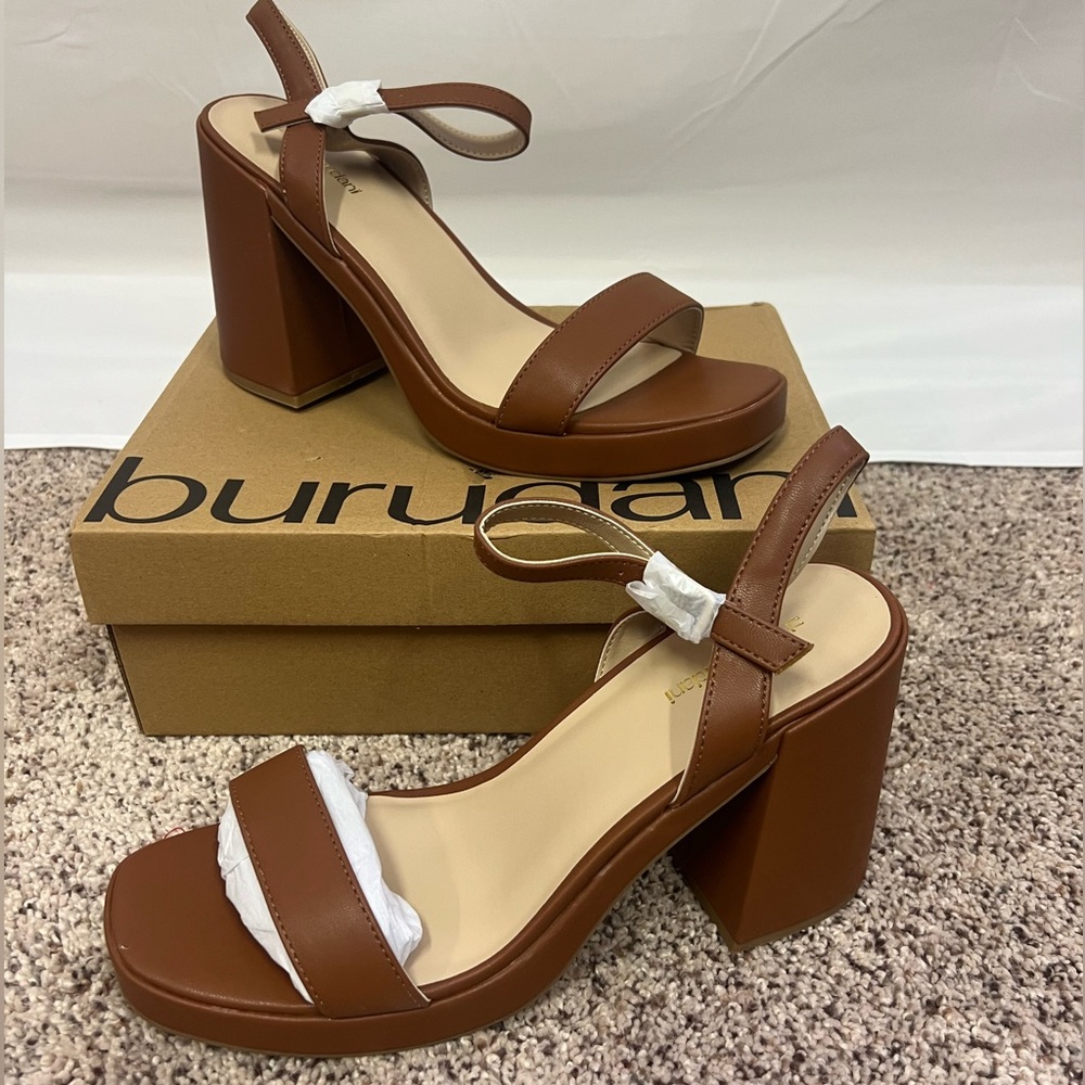 NEW BURUDANI WOMENS CHUNKY PLATFORM OPEN TOE SANDAL SIZE: 11